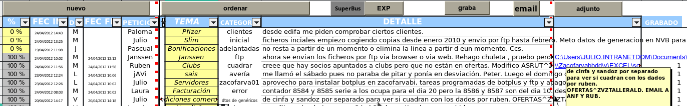 diario en excel